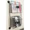 Black Metal Industrial Wall Mounted Magazine Rack